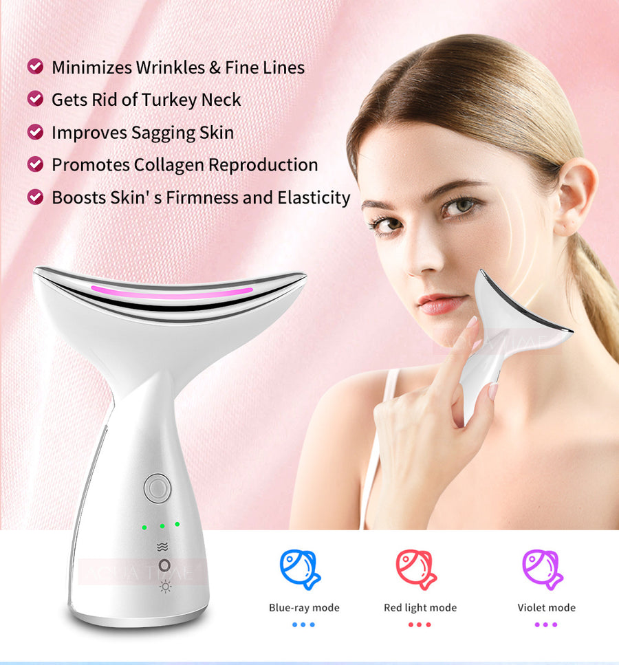 EMS Face & Neck Lifting Device with LED Light Therapy