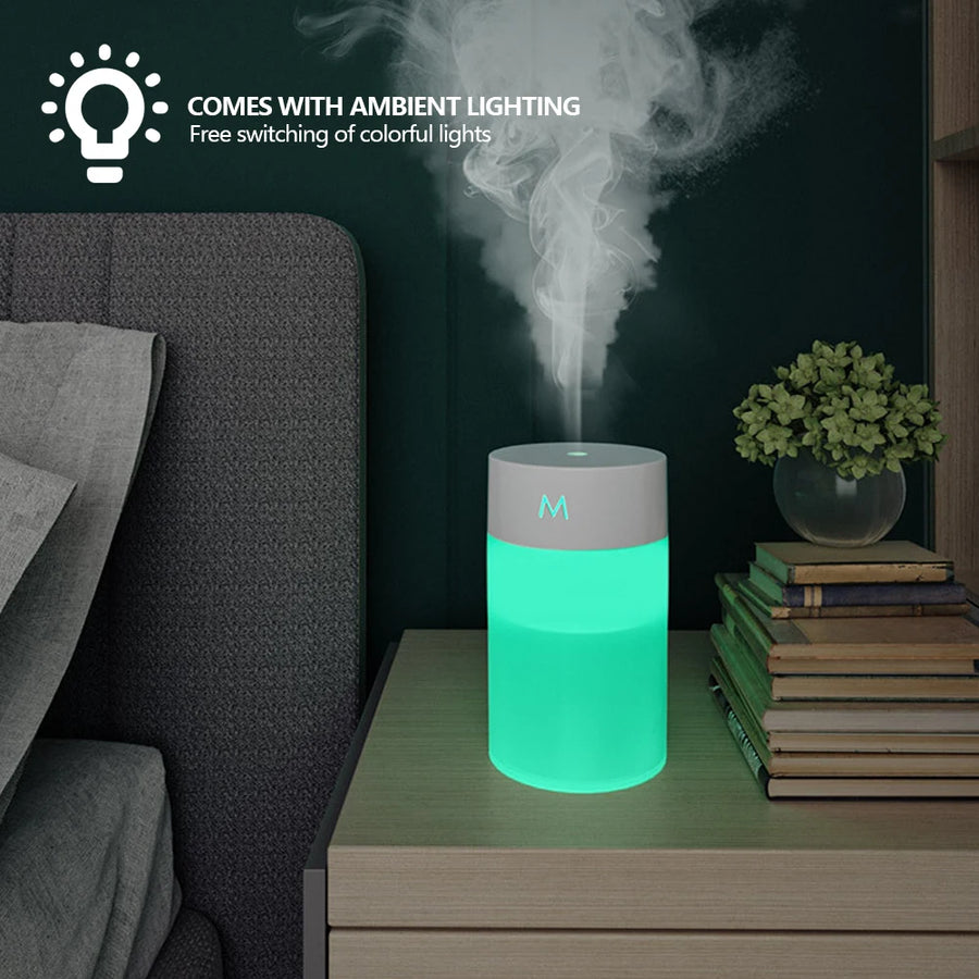 260ML Air Humidifier Ultrasonic Mini Aromatherapy Diffuser Portable