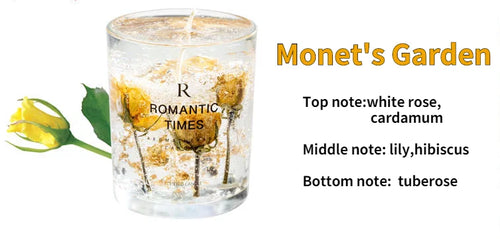 Clear Transparent Scented Candles Handmade Flower Jelly Wax Fragrance