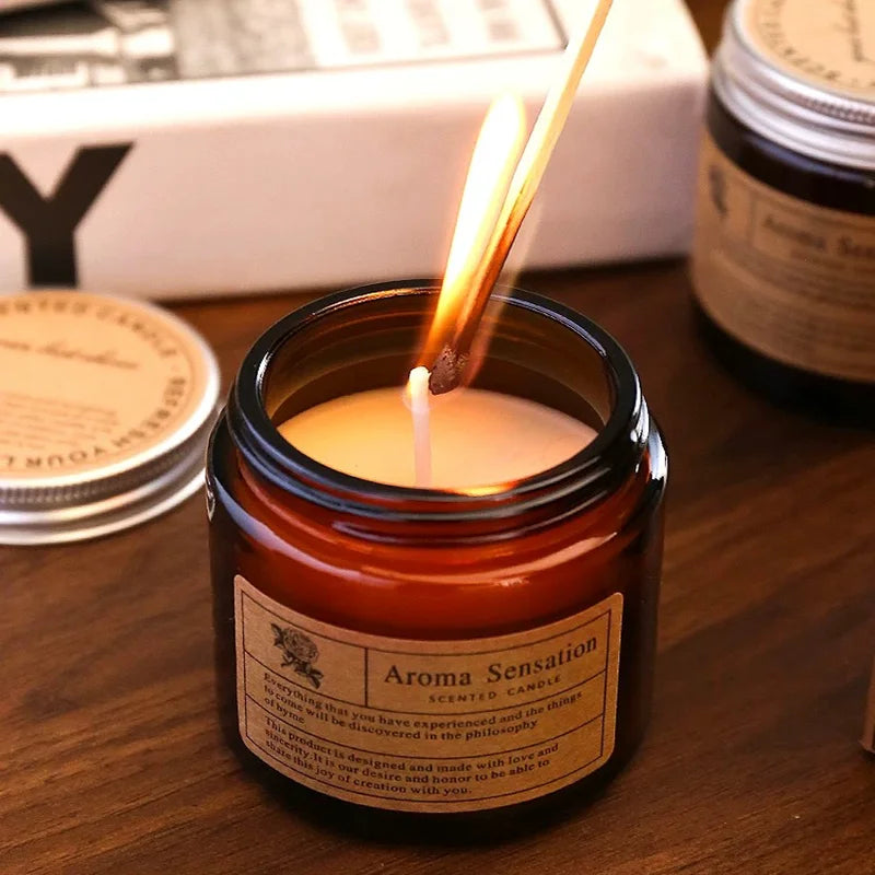 Scented Candles Smokeless Soy Candle Essential Oil Aromatic Candle