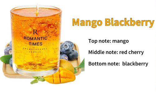 Clear Transparent Scented Candles Handmade Flower Jelly Wax Fragrance
