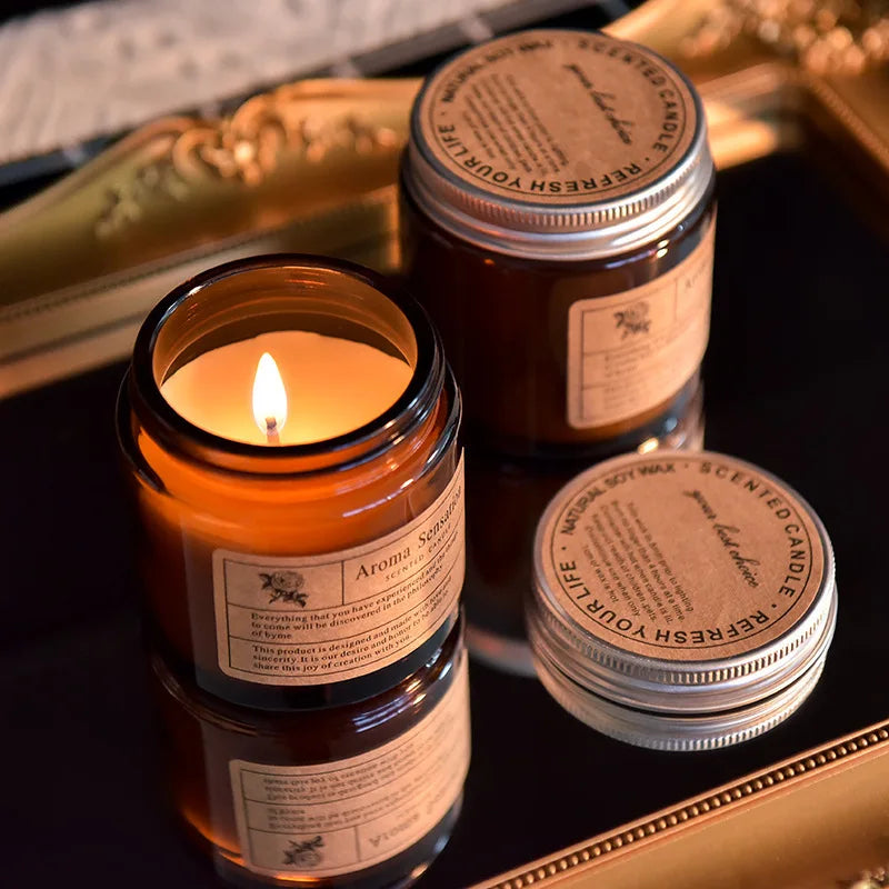 Scented Candles Smokeless Soy Candle Essential Oil Aromatic Candle