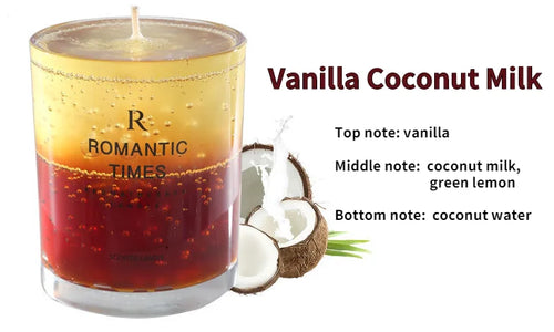 Clear Transparent Scented Candles Handmade Flower Jelly Wax Fragrance