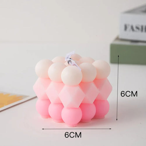Korean Room Decor Bubble Square Scented Candle Home Decoration Luxury