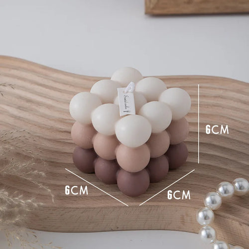 Korean Room Decor Bubble Square Scented Candle Home Decoration Luxury