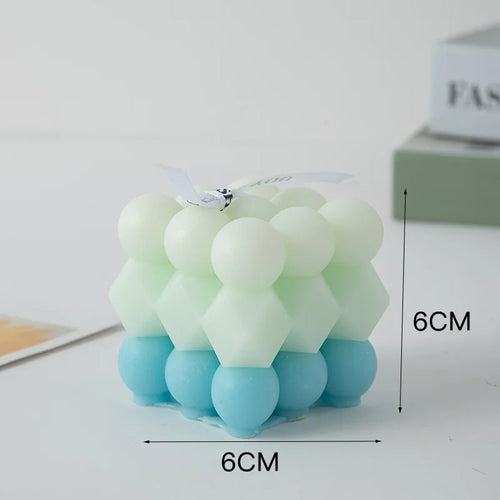 Korean Room Decor Bubble Square Scented Candle Home Decoration Luxury