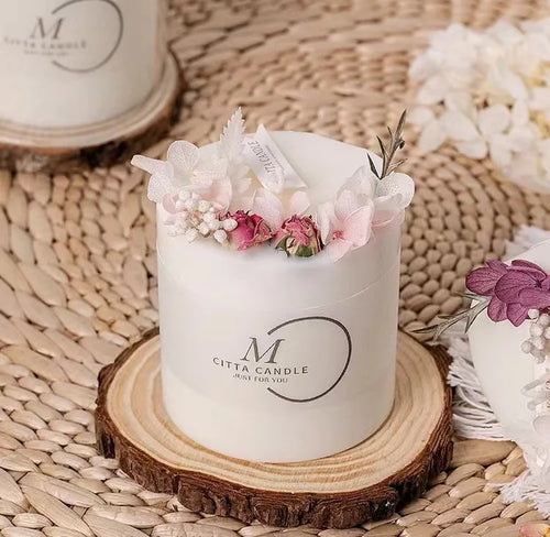 Luxury Scented Candles Romantic Gift Jelly Gel Wax Dried Flowers
