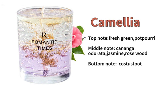 Clear Transparent Scented Candles Handmade Flower Jelly Wax Fragrance