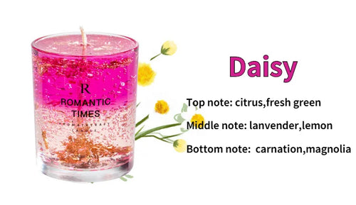 Clear Transparent Scented Candles Handmade Flower Jelly Wax Fragrance