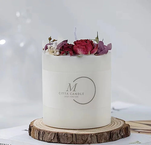 Luxury Scented Candles Romantic Gift Jelly Gel Wax Dried Flowers
