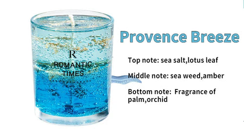 Clear Transparent Scented Candles Handmade Flower Jelly Wax Fragrance