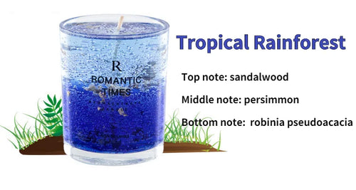 Clear Transparent Scented Candles Handmade Flower Jelly Wax Fragrance