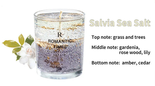 Clear Transparent Scented Candles Handmade Flower Jelly Wax Fragrance