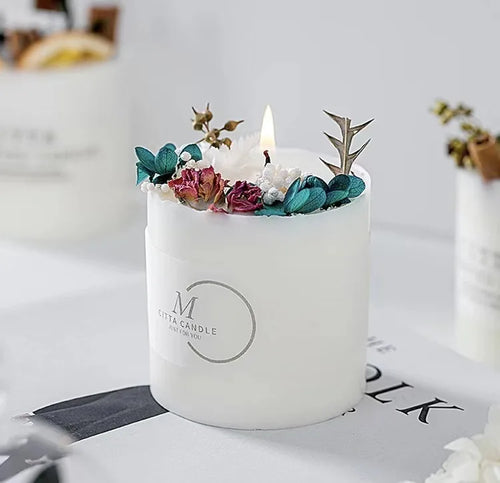 Luxury Scented Candles Romantic Gift Jelly Gel Wax Dried Flowers