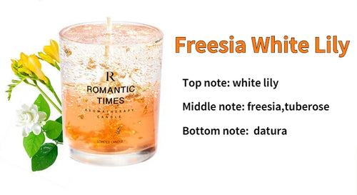 Clear Transparent Scented Candles Handmade Flower Jelly Wax Fragrance