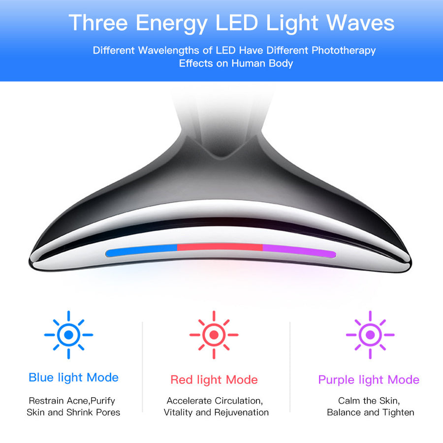 EMS Face & Neck Lifting Device with LED Light Therapy